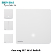 SIEMENS 1/2/3/4 Gang 1 Way LED Light Switch Wall Switch