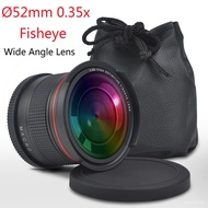 52MM 0.35x Fisheye Wide Angle Lens (W/Macro Portion) for Nikon DSLR D7100 D7000 D5500 D5300 D5200 D5100 D3500 D3400