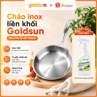 [BUY 1 GET 1 FREE] Goldsun GPA1471 Solid 304 Stainless Steel Pan - Sizes 24, 26, 28, 30cm