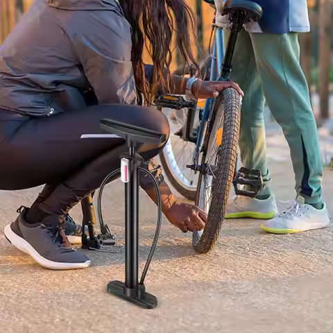 Floor Foot Pump Portable High-Pressure Tire Pump High-Pressure Floor Pump Tire Ball Pump For Road Bi