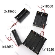 Slot way 18650 Battery Storage Box Case DIY Batteries Container  Clip 3.7v 1 2 3 4 port  Holder Black Plastic Lead 2Pin  MY8B3