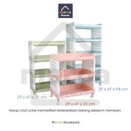 Large Multi-Purpose Plastic Rack with 5 Wheels Red House 005