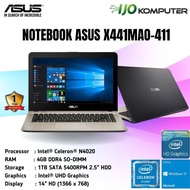 Notebook ASUS X441MAO-411 Intel N4020 4GB 1TB HDD HD WIN10 BLACK