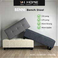 VH BEN Bench Stool Bench Chair 4ft Stool Long Stool Kerusi Panjang Velvet Bench Kerusi Living Room B