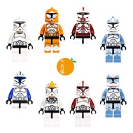 Domestic Educational Minifigure Blast Clone Werewolf Commander Pilot Captain Building Block Toys