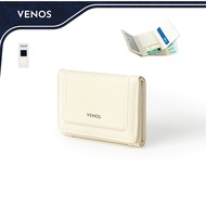 VENOS Tracey 3-fold Wallet - Super Mini 3-fold Money Wallet with Luxurious Embroidery - Premium PU L
