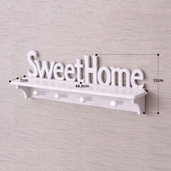 GANTUNGAN [EMD777] Sweethome Sweet Home Vintage Wall Shelf Hanging Clothes HangerHOOK Home Decoratio