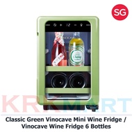 Classic Green Vinocave Mini Wine Fridge / Vinocave Wine Fridge / Cooler / Chiller / 6 Bottle / 12 Bottles Capacity