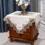 83*83cm American Lace Dust Cover for Bedside Table Tea Table Washing Machine and Refrigerator