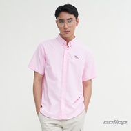 GALLOP : OXFORD CASUAL SHIRT เสื้อเชิ๊ตผู้ชายแขนสั้น  สี Light Pink - ชมพูอ่อน (GW9031)