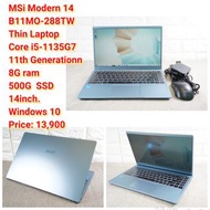 MSi Modern 14 B11MO-288TWThin LaptopCore i5-1135G711th Generationn8G