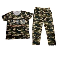 9-14years Boy Army Tshirts Camouflage Pants Seluar Askar Budak Camo