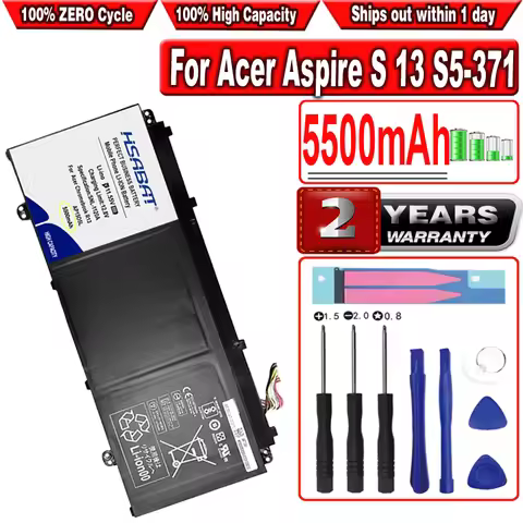HSABAT 5500mAh AP15O5L AP1505L AP1503K Battery for Acer Aspire S 13 S5-371 S5-371-52JR S5-371-7278 7