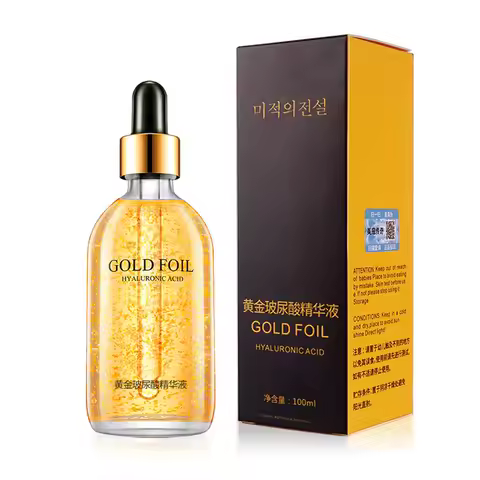 100ml 24k Gold Foil Essence Moisturizing Face Skin Serum Making The Skin Smooth Facial Essence for D