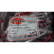 YAMAHA FULL ENGINE SCREW SET LC135  / ENGINE OUTER COVER SCREW SET LC135 4s 5s