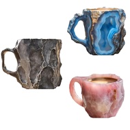Elegant Geode Crystal Coffee Mug -Mineral Crystal Coffee Cup Quartz Stone Cup Ideal for Hot Beverage