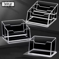 BEEYE 1Pcs Business Card Box, Display Stand Acrylic Plastic Bussiness Card Holder, School Office Sup