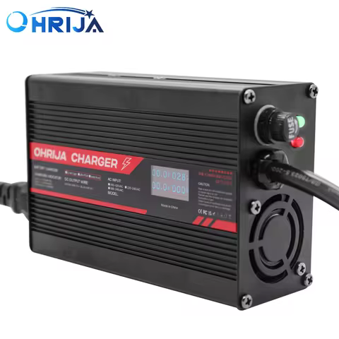 54.6V 5A OHRIJA 54.6 Volt 5 Amp Charger For Lithium-ion Battery 13 String 48.1Volt OLED Display Char