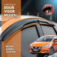 Nissan Almera 2020 To 2025 Nissan Almera N18 Door Visor Mugen Style 8 cm Width 1.8 mm Thickness Rain