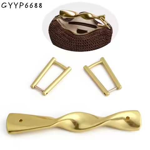 1/3/10PCS 141x22mm Satin gold Metal Woven Bag Handle For Mini Crossbody Handbag Shoulder Gilded Rota