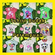 q&k Girl Shortsleeve / Tshirt Budak Perempuan / Tshirt Girl / Girl Tshirt Cartoon / Tshirt Girly / B