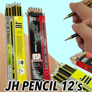 JOO HUAT 12's JH QUALITY 2288 / 8A 2B PENCIL SUPER BONDED 2B PENCIL EXAM PENCIL