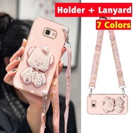 Casing samsung j7 prime samsung j4 plus j6 plus samsung j4+ samsung j6+ j7 pro phone case Softcase silicone shockproof Cover new design Strap crossbody lanyard WDMZX01