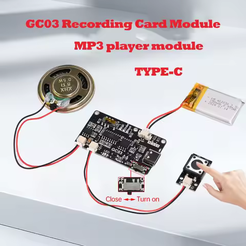GC03 Recording Card Movement Creative Gift Box Christmas Birthday Card Music Cover Wall MP3 Download