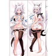 Vtuber Anime Shirakami Fubuki Cosplay Dakimakura Hing Body Pillow Case Otaku Japanese Pillowcase Cus