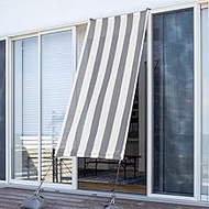Takasho CLS-H20GYSP Cool Shade Prime Sunshade, Grey Stripe, 0.9 x 2 m, Polyethylene, CLS High-Grade 