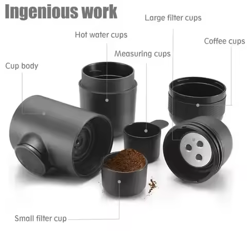 Hand Pressure Manual Mini Espresso Capsule Coffee Machine Cup Portable Espresso Mini Coffee Maker Fo
