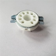 Ceramic tube socket big 9 pin tube socket GZC9-2 GZC9-2-G silver foot for EL504 PL504 EL519 PL519 6p