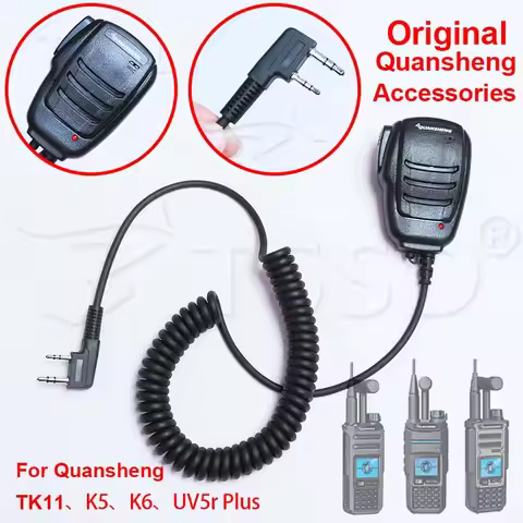 Original Quansheng TK11 QS-3 Mic Handheld PTT Microphone Walkie Talkie Accessories for TK11(5) TK11(