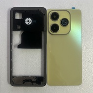 Full Housing  For Infinix Hot 40i X6528B X6528 Phone Housing Middle Frame+Battery Back Cover Case Re