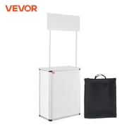 VEVOR Promotion Counter Table Portable Tradeshow Podium Table Display Exhibition Counter Stand Booth