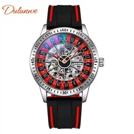 Mens Gambling Automatic Mechanical Skeleton Hollow Waterproof Luminous Watch Stainless Steel Band Se