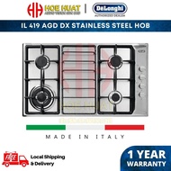 【Italy】 DeLonghi IL 419 AGD DX 4-Burner Stainless Steel Built-in Hob with Safety Device IL-419 IL419