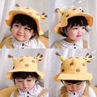 Children's Bucket Hat Giraffe Pattern Cute Cartoon Age 4-2 Years Gather The Head About 50 Cm.