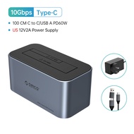 ORICO Nhôm Kép-Bay Hard Disk Docking Station Type-C 10Gbps Với Ẩn Clone 2.5/3.5 "HDD Trường Hợp Tản