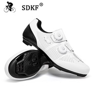 [Cycling Sports] Bicycle Shoes SPD Very Lightweight MTB Cycling Shoes Microfiber Material Breathable