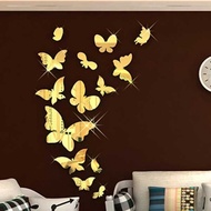 Interior point acrylic mirror deco sticker sheet butterfly feast/gold