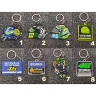46 YAMAHA KEYCHAIN GETAH MOTORCYCLE HELMET MOTORBIKE YAMAHA LOGO 46