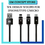 *CABLE* WK DESIGN WDC093 DATA CABLE FRUIT MICRO TYPE C CABLE 2.4A BENDING LIFE TEST