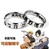 Anime Naruto Merchandise Ring Uchiha Itachi Uzumaki Naruto Sasuke with Tubo Feng Shuimen Xiao Ring