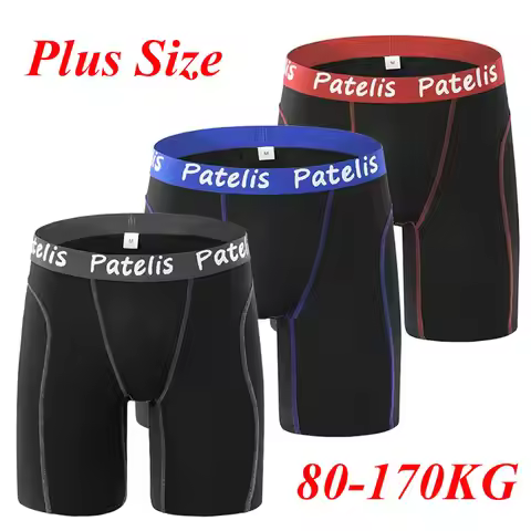 1pc/3pcs Plus Size Men Boxers Set 5XL for 90-170kg Large Size Shorts Pants Comfortable Men Underwear