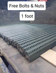 Slotted angle bar 1.5 x 1.5 x 1ft - Free Bolts and nuts