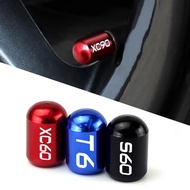 4PCS Car Wheel Tire Valve Caps For Volvo XC90 XC60 C30 T6 S60 C70 XC40 V40 XC70 V70 V60 V50 S80 S40 