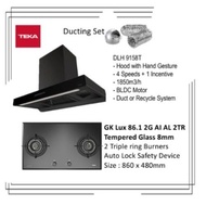 Teka DLH 9158T Hood with Touch Control and Hand Gesture 1850m3/h + GK LUX 86 2G AI AL TR Gas Hob