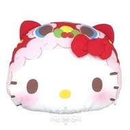 SANRIO - Hello Kitty 港版 2025 蛇年 賀年 大頭造型 雙面 毛絨 公仔 毛公仔 Cushion 抱枕 攬枕 新年 裝飾 新年 凱蒂貓 吉蒂貓
