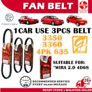 S2U Gaido Fan Belt Proton Wira Diesel 2.0 4D68 Air Cond Alternator Power Steering Belt 3350 3360 4PK